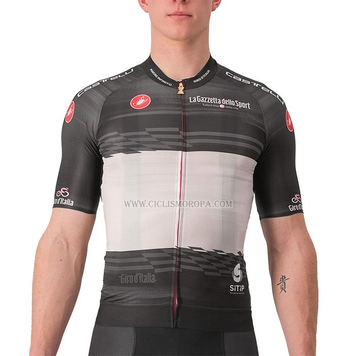 2023 Ropa Ciclismo Giro d'Italia Negro Blanco Mangas Cortas y Culotte Corto